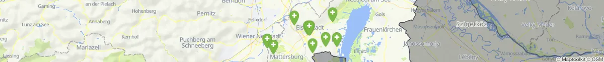 Kartenansicht für Apotheken-Notdienste in der Nähe von Leithaprodersdorf (Eisenstadt-Umgebung, Burgenland)